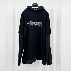 🚩steal Authentic Balenciaga Black Drip Logo Hoodie